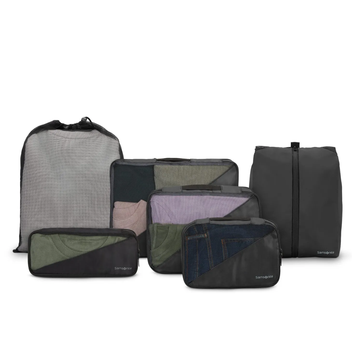 Samsonite Travel Accessories 6-Piece Compression Packing Cubes