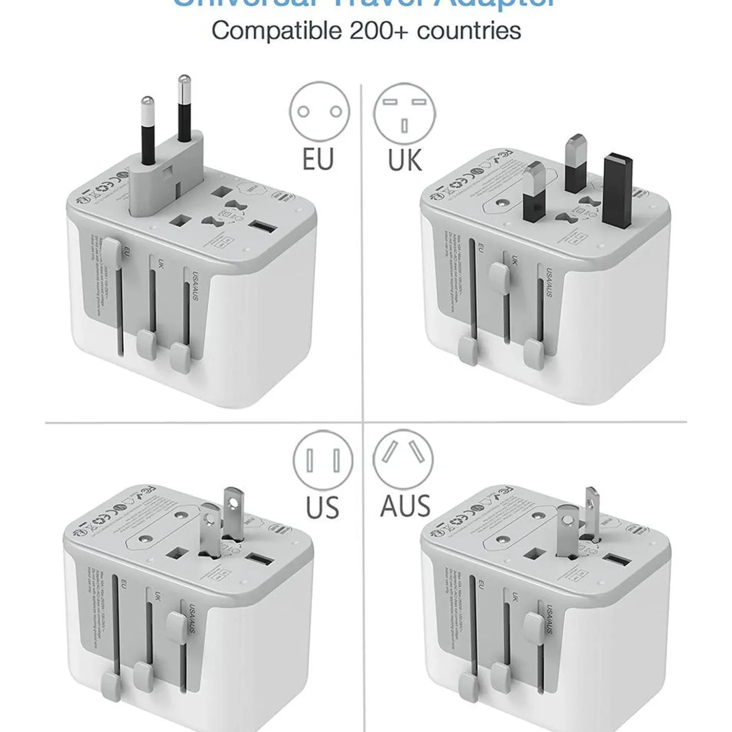Voltage Valet International Travel Adapter 5 Port USB