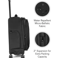 Wally Bags Solutions 20-inch Expandable Carry-On Spinner with Padded Electronics Pockets