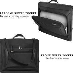 Wally Bags Solutions 45-inch Premium Garment Bag with Shoulder Strap and Multiple Pockets
