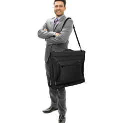 Wally Bags Solutions 45-inch Premium Garment Bag with Shoulder Strap and Multiple Pockets