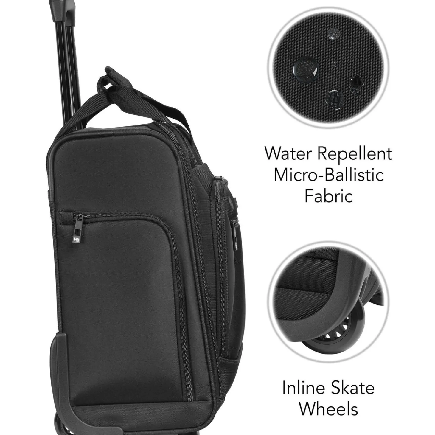 Wally Bags Solutions 16-inch Underseat Bag with Padded Electronics Pockets